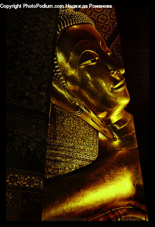 Buddha, Person, Shrine, Temple, Arabesque Pattern, Crypt, Indoors