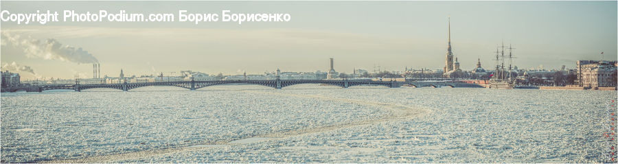 Waterfront, Landscape, Nature, Scenery, Harbor, Port, City