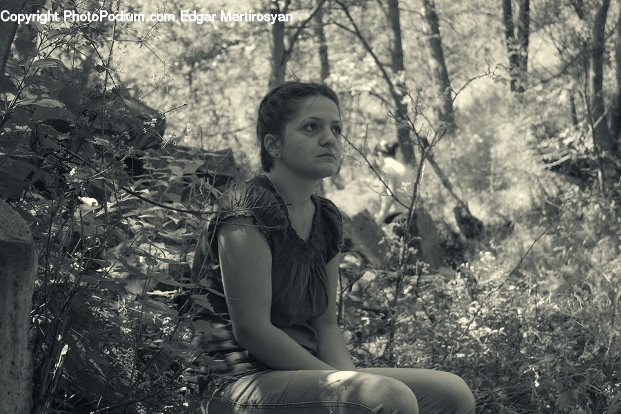 People, Person, Human, Female, Forest, Vegetation, Outdoors