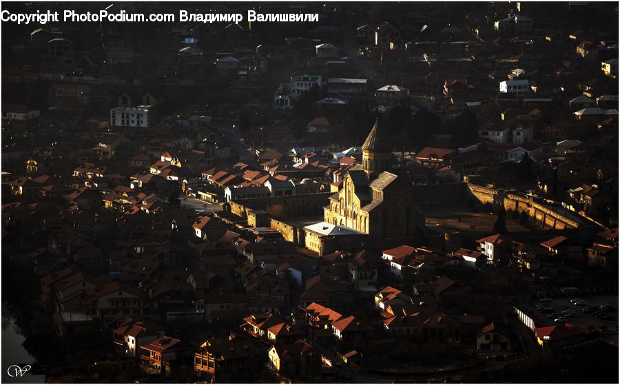Architecture, Housing, Monastery, Night, Outdoors, Building, Downtown