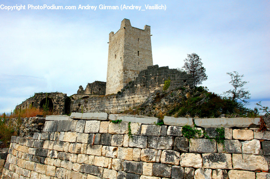 Architecture, Castle, Fort, Rubble, Brick, Ruins, Fence