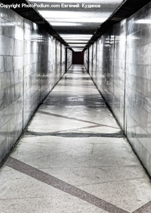 Tunnel, Corridor, Boardwalk, Path, Pavement, Sidewalk, Walkway