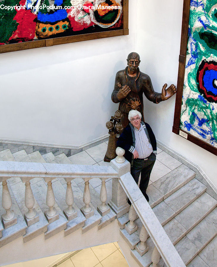 People, Person, Human, Art, Banister, Handrail, Painting