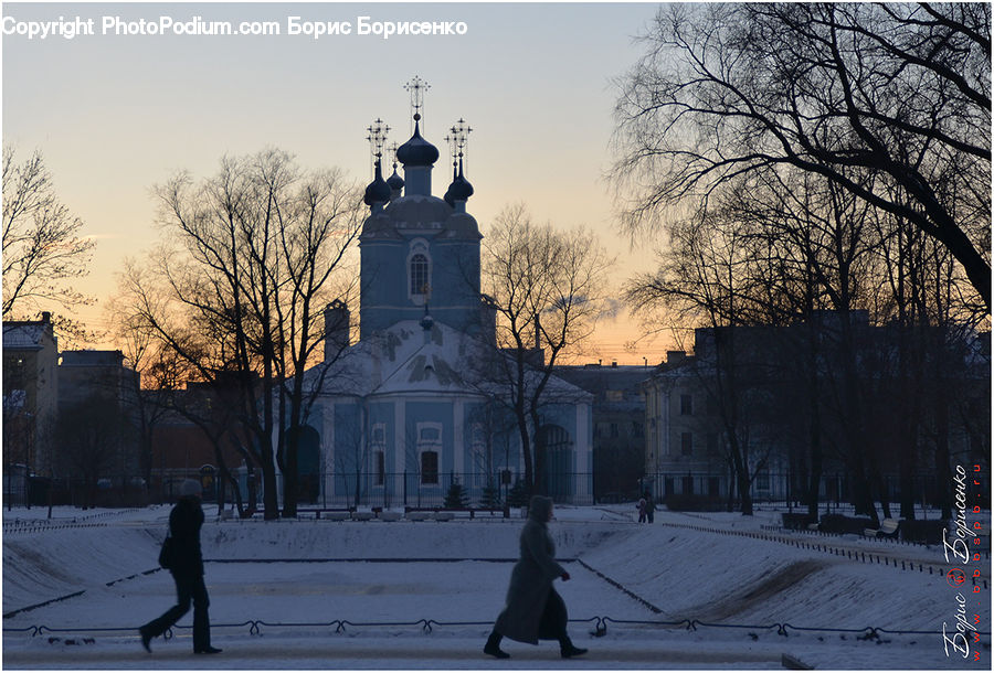 Architecture, Bell Tower, Clock Tower, Tower, Ice, Outdoors, Snow