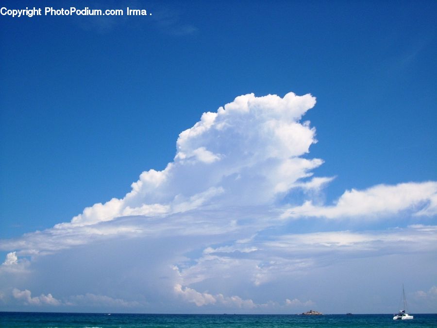 Azure Sky, Cloud, Outdoors, Sky, Cumulus, Sea, Water