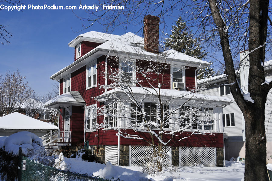 Architecture, Mansion, Ice, Outdoors, Snow, Building, Cottage