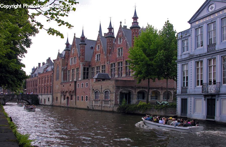 Boat, Watercraft, Canal, Outdoors, River, Water, Plant