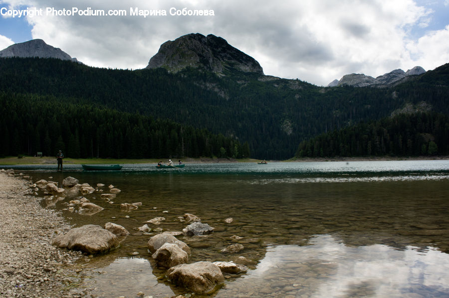 Rock, Lake, Outdoors, Water, Creek, River, Mountain