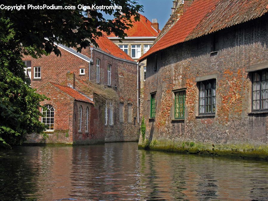 Brick, Plant, Potted Plant, Castle, Ditch, Fort, Moat