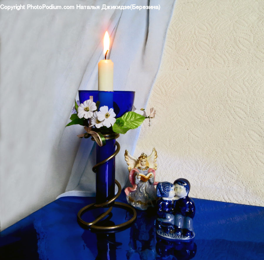 Candle, Plant, Potted Plant, Toy, Jar, Porcelain, Vase