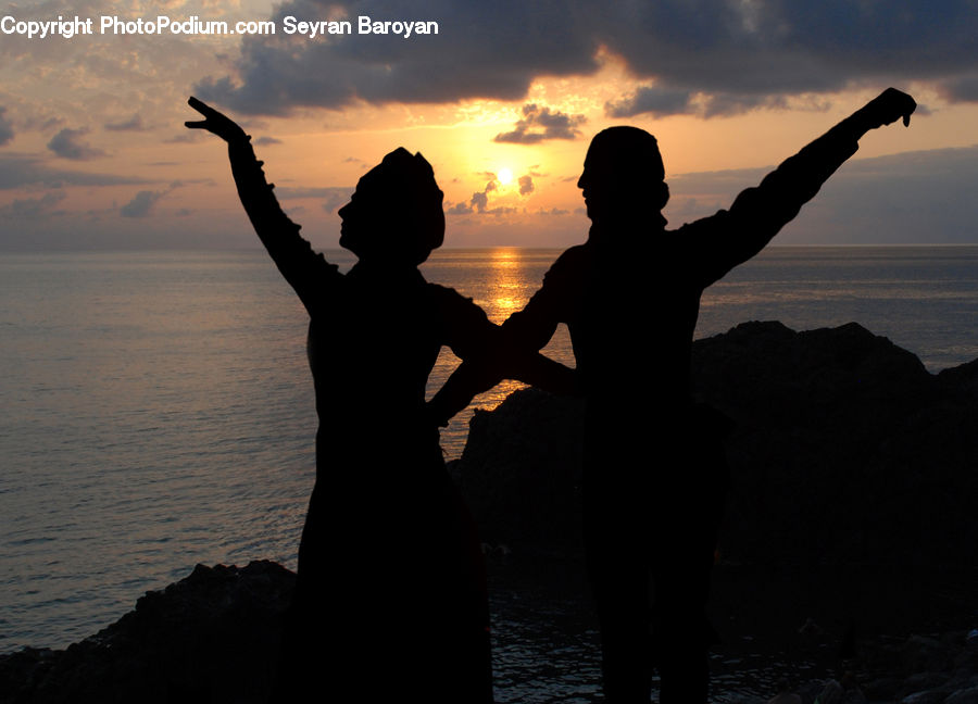 People, Person, Human, Silhouette, Worship, Beach, Coast