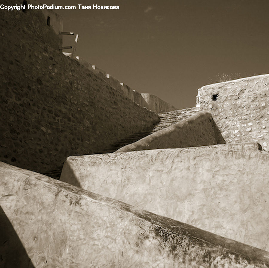 Bunker, Rock, Rubble, Architecture, Bell Tower, Clock Tower, Tower