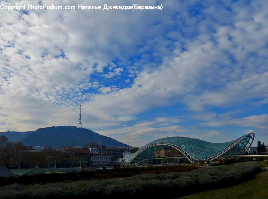 Bridge, Alps, Crest, Mountain, Peak, Azure Sky, Cloud