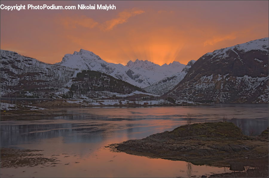 Dawn, Dusk, Sky, Sunrise, Sunset, Mountain, Mountain Range