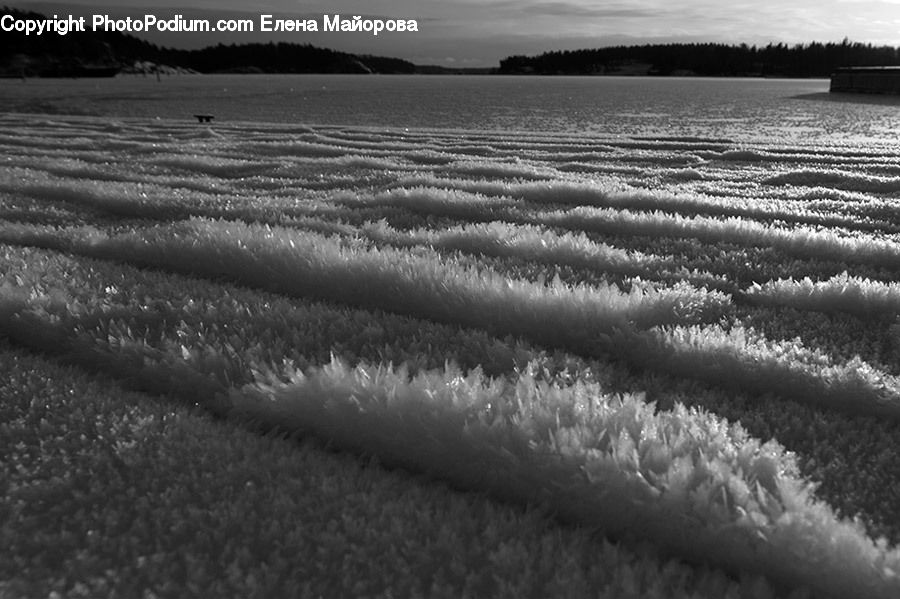 Frost, Ice, Outdoors, Snow, Sand, Soil