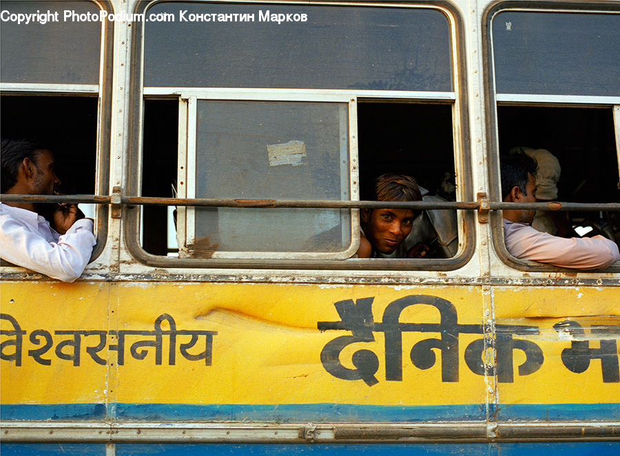 People, Person, Human, Bus, School Bus, Vehicle, Head
