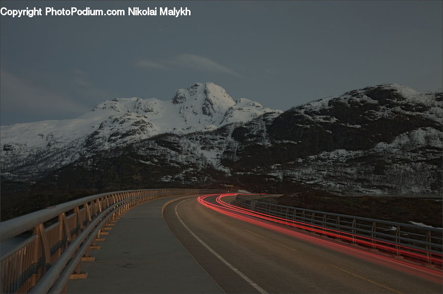 Alps, Crest, Mountain, Peak, Freeway, Road, Highway