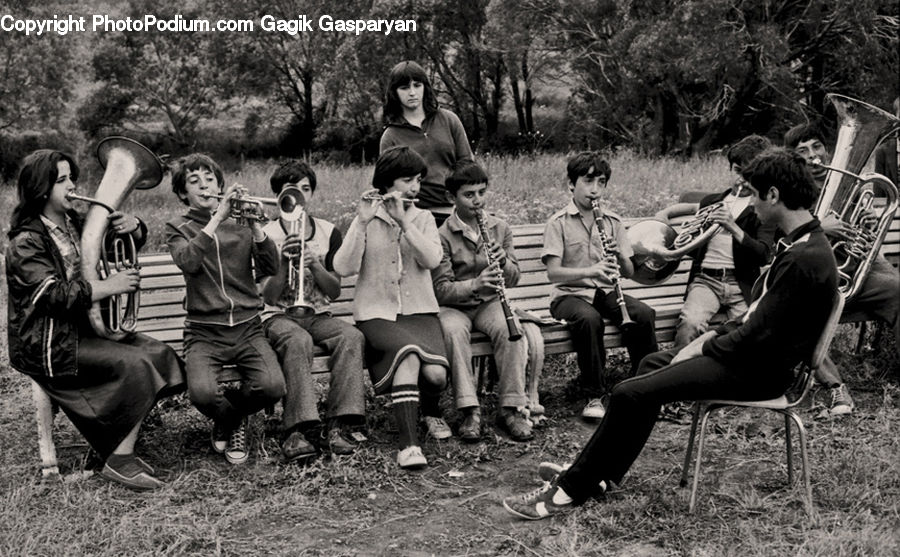 People, Person, Human, Brass Section, Horn, Musical Instrument, Trumpet