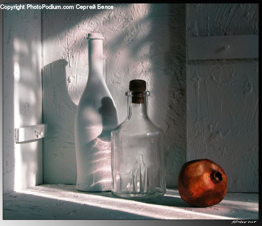 Apple, Fruit, Glass, Goblet, Alcohol, Beer, Beer Bottle