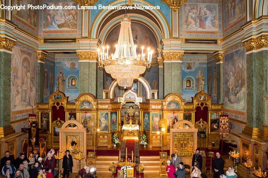 Chandelier, Lamp, Architecture, Church, Worship, Altar, Cathedral