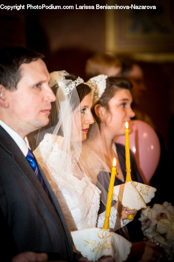 People, Person, Human, Candle, Gown, Robe, Wedding Gown