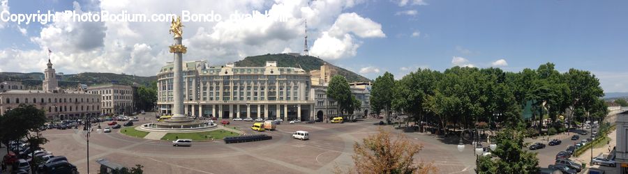 Architecture, Downtown, Plaza, Town Square, Housing, Monastery, Castle