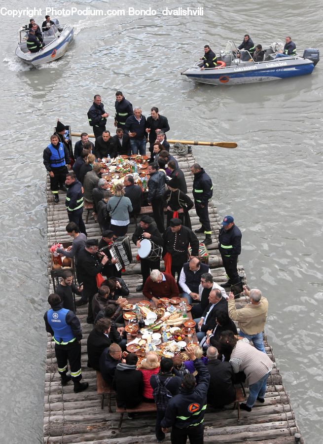People, Person, Human, Boat, Watercraft, Picnic, Crowd