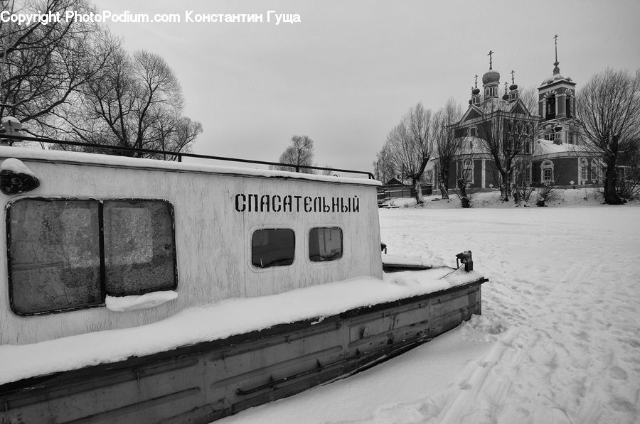 Ice, Outdoors, Snow, Brick, Building, Housing, Villa