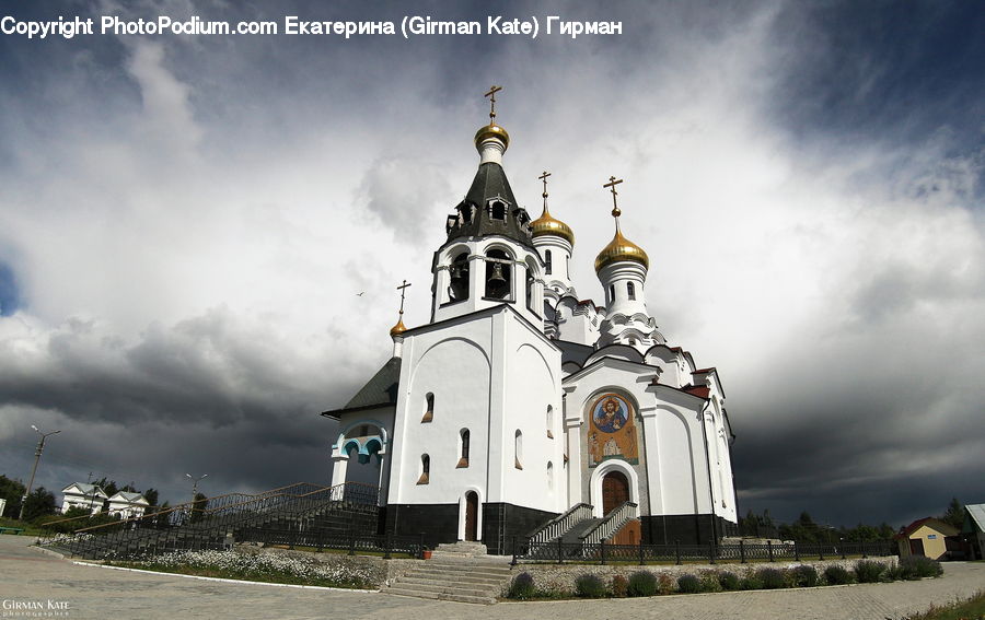 Architecture, Church, Worship, Housing, Monastery, Outdoors, Storm