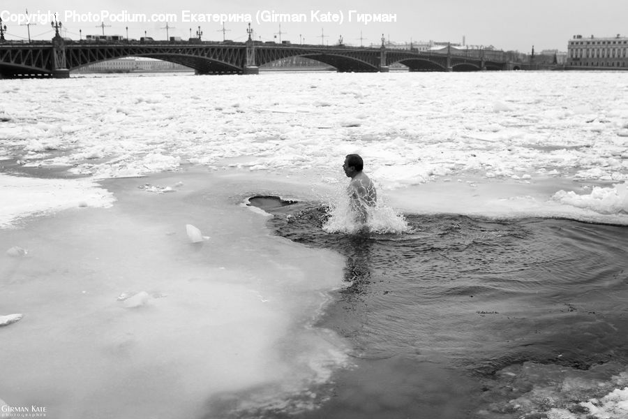 Outdoors, Sea, Sea Waves, Water, Arch, Bridge, Freeway