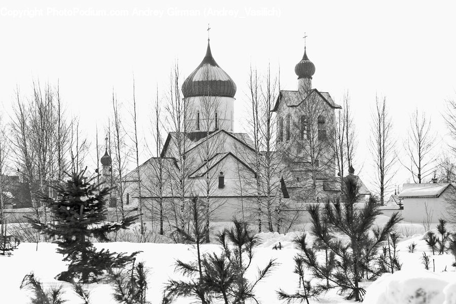 Ice, Outdoors, Snow, Architecture, Cathedral, Church, Worship
