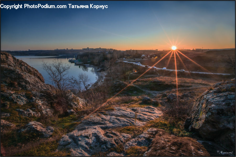 Dawn, Dusk, Sky, Sunrise, Sunset, Flare, Light