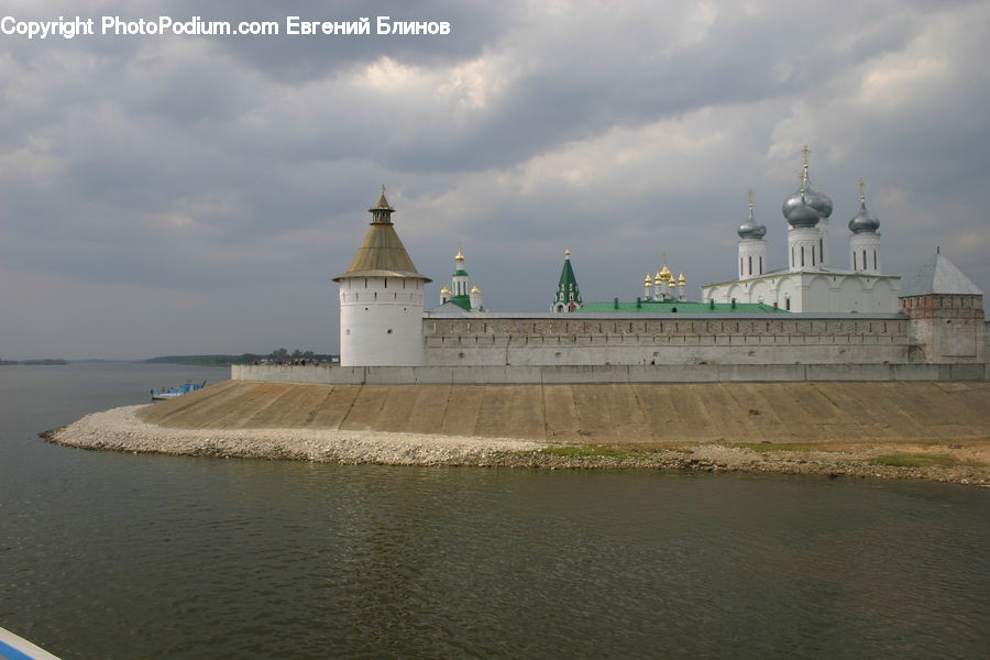 Architecture, Dome, Mosque, Worship, Ferry, Freighter, Ship
