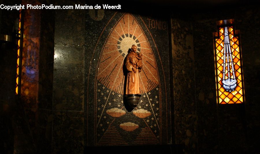 Lantern, Light, Lighting, Angel, Archangel, Crypt, Architecture