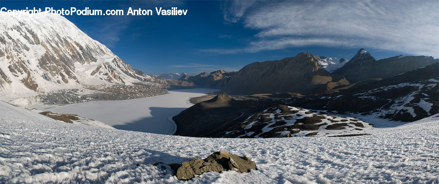 Arctic, Glacier, Ice, Mountain, Outdoors, Snow, Crest