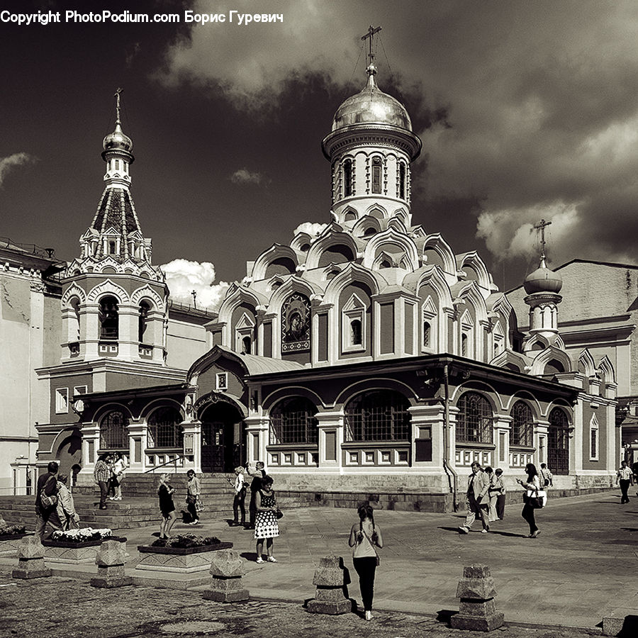 Architecture, Downtown, Plaza, Town Square, Cathedral, Church, Worship