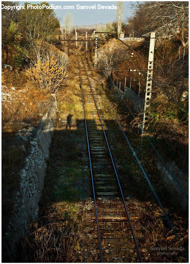 Rail, Train Track, Dirt Road, Gravel, Road