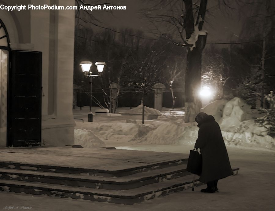 Blizzard, Outdoors, Snow, Weather, Winter, Cloak, Furniture