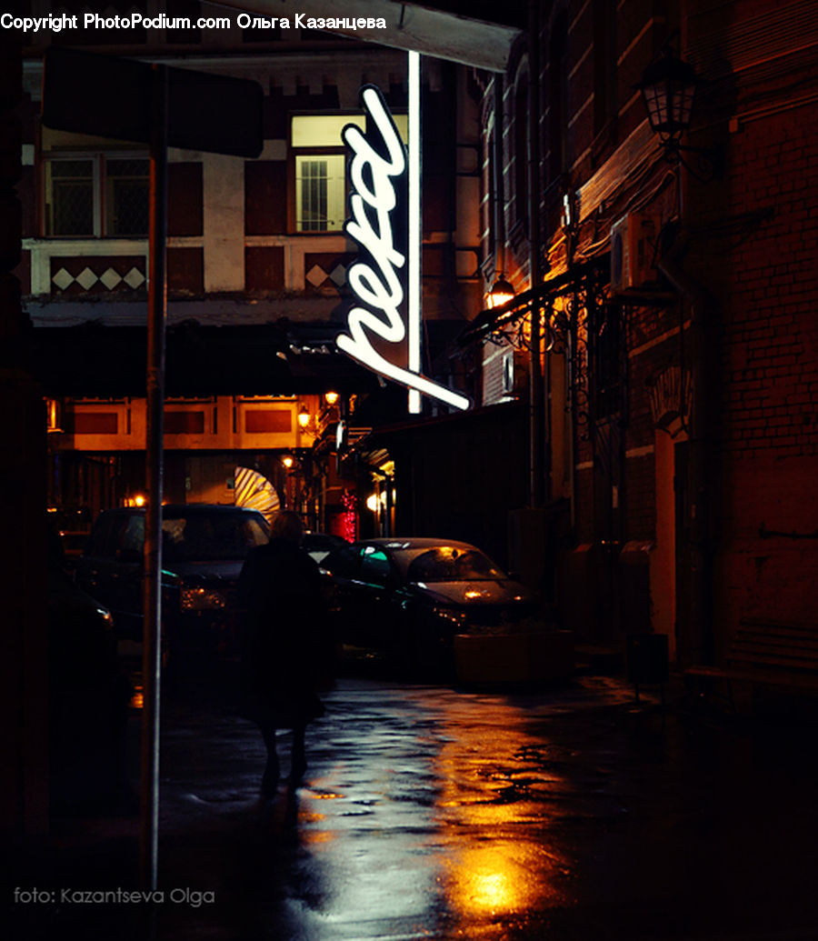 Alley, Alleyway, Road, Street, Town, Automobile, Car