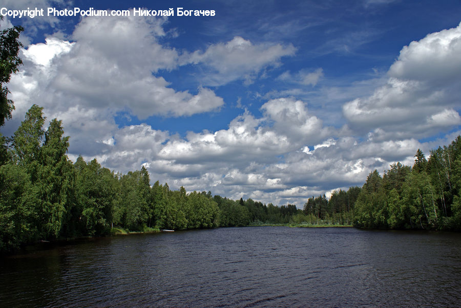 Cloud, Cumulus, Sky, Lake, Outdoors, Water, Azure Sky