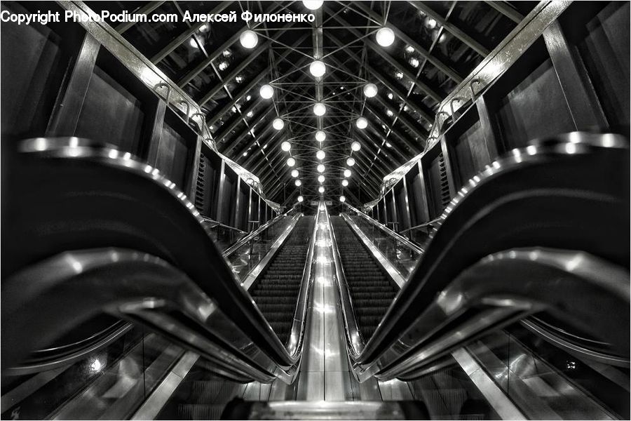 Banister, Handrail, Subway, Train, Train Station, Vehicle, Lighting