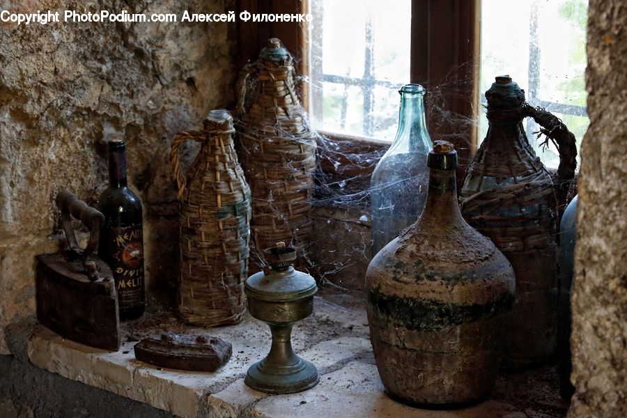 Jug, Pitcher, Water Jug, Bottle, Brick, Glass, Goblet