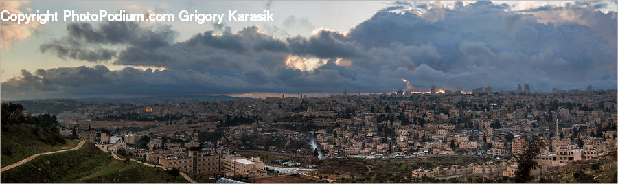 City, Downtown, Building, Town, Countryside, Outdoors, Metropolis