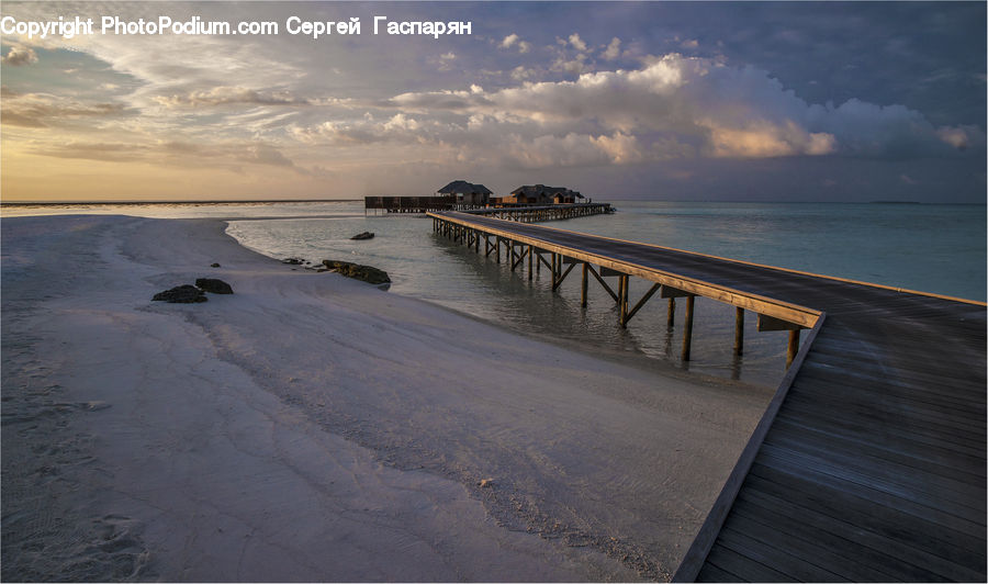 Dock, Pier, Beach, Coast, Outdoors, Sea, Water