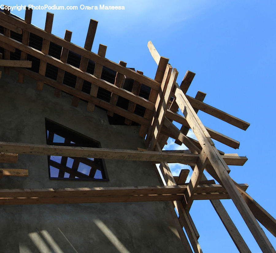 Building, Housing, Cross, Patio, Pergola, Porch, Apartment Building