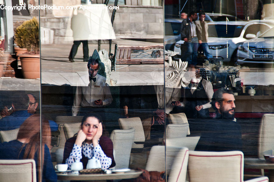 People, Person, Human, Umbrella, Bumper, Car, Cafe