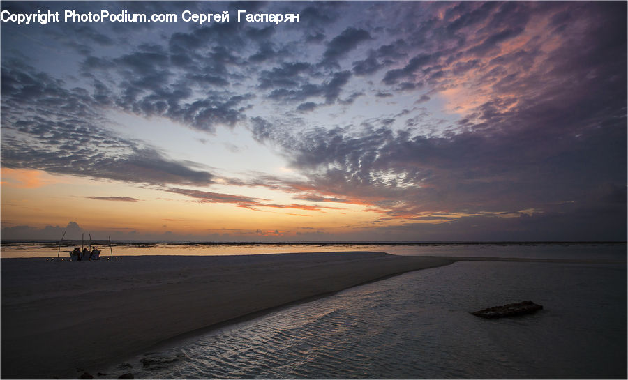 Beach, Coast, Outdoors, Sea, Water, Dawn, Dusk