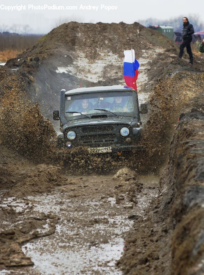 Car, Offroad, Dirt Road, Gravel, Road, Mud, Soil