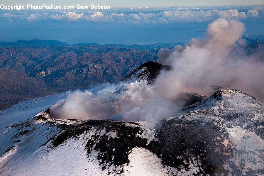 Crater, Eruption, Volcano, Alps, Crest, Mountain, Peak