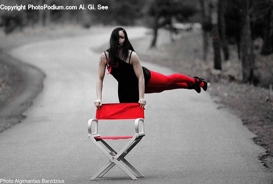 People, Person, Human, Bag, Chair, Furniture, Asphalt